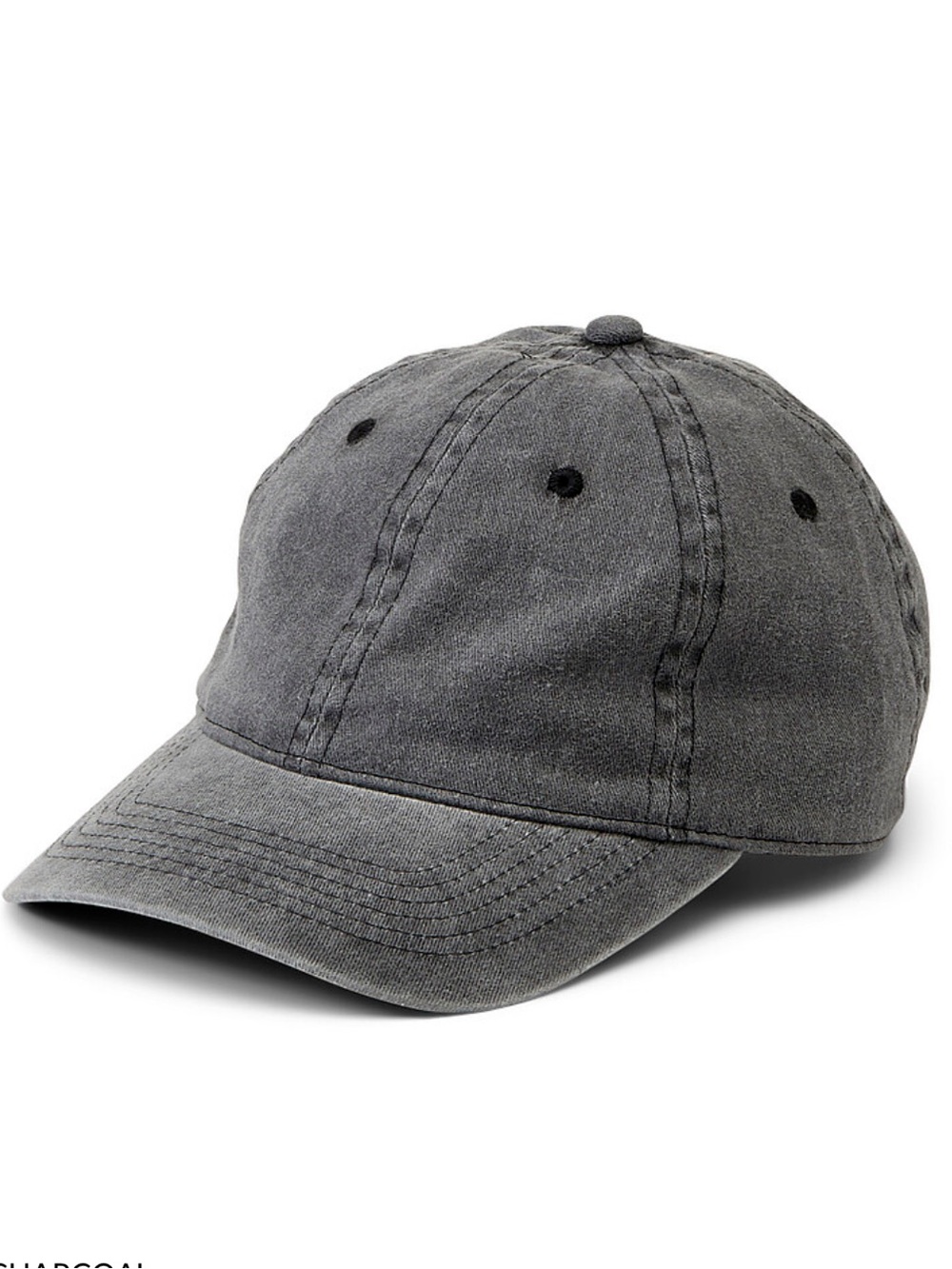Simons Charcoal Washed Baseball Cap
